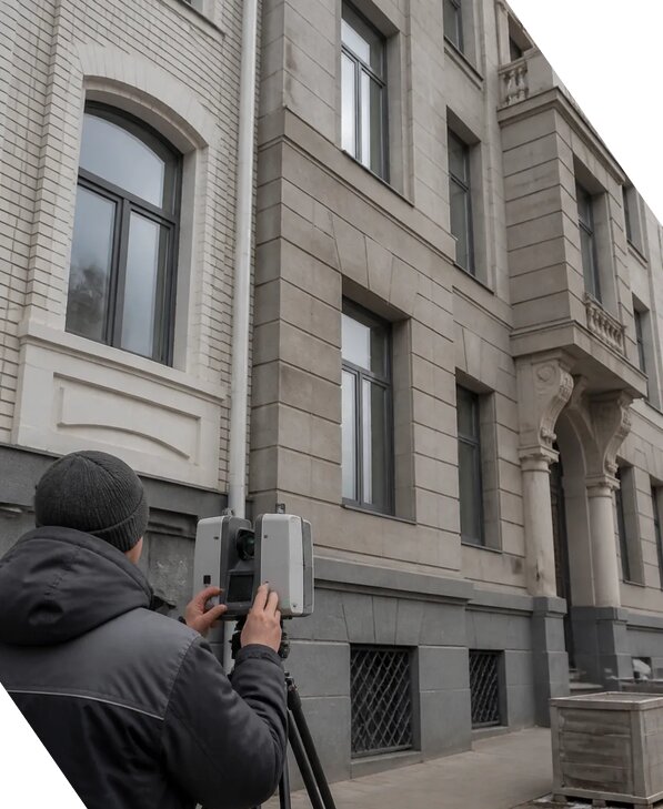 Лазерное сканирование фасадов зданий для обследования в Сургуте